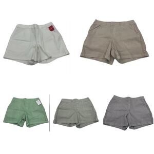 SPANX Stretch Twill Slimming Shorts Chino XL Pull On Bundle Green Blue Gray Tan